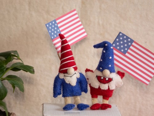 Stitched Felt July 4th Gnomes
