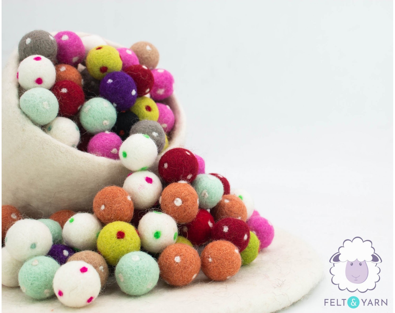1cm Wholesale Felt Balls [100 Colors] - Felt & Yarn
