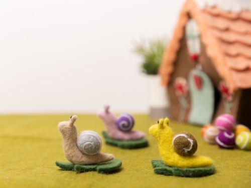 Buy Bulk Needle Felted Wool Snail