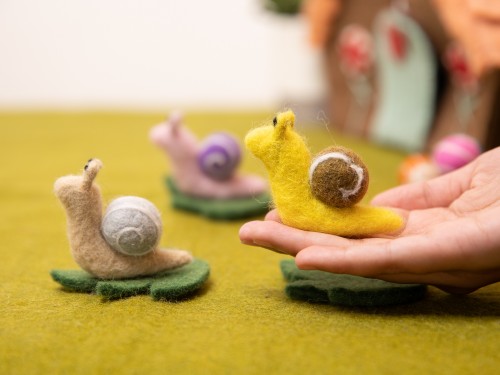Bulk Needle Felted Wool Snail
