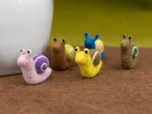 Buy Bulk Needle Felted Wool Snail