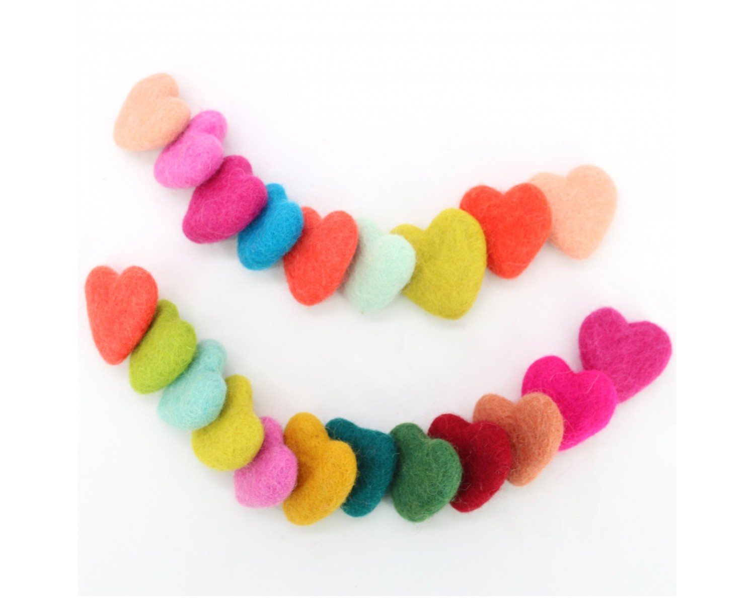 Multicolor Handmade Felt Heart