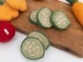 6cm Wool Felt Cucumber Slices