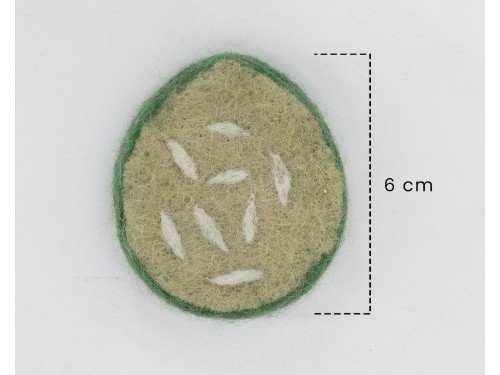 6cm Wool Felt Cucumber Slices