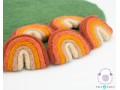 7x6cm Autumn Felt Rainbows