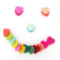 4-5cm Multicolor Felt Heart