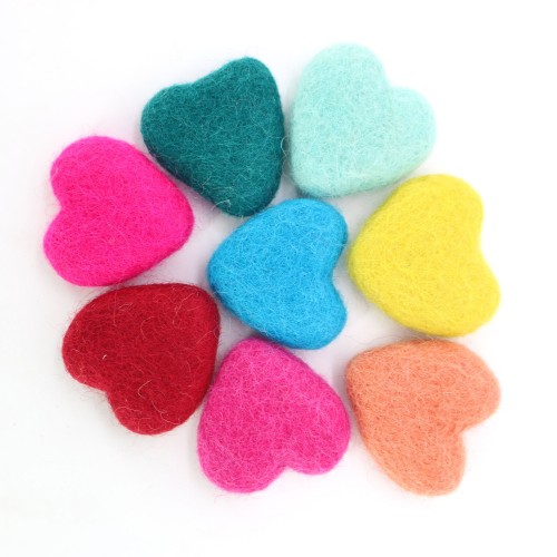 4-5cm Multicolor Felt Heart