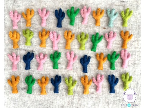 6cm Felt Cactus - Multicolor