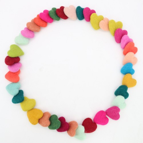 4-5cm Multicolor Felt Heart
