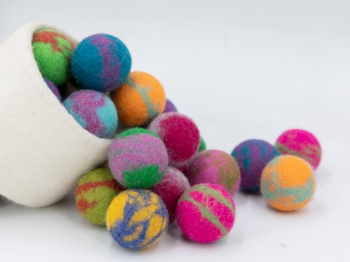Felt Striped Tye Dye Ball