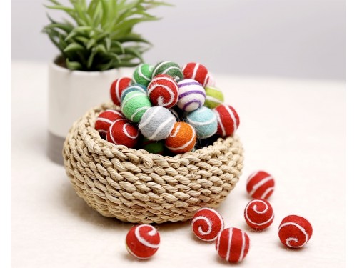 2cm swirl felt balls and wholesale felt balls - Felt and Yarn