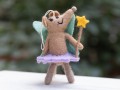 12cm Felt Brown Mice Ornament