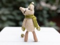 12cm Felt Brown Mice Ornament