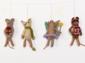 12cm Felt Brown Mice Ornament