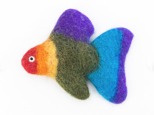 9cm Colorful Handmade Felt Fish Toy