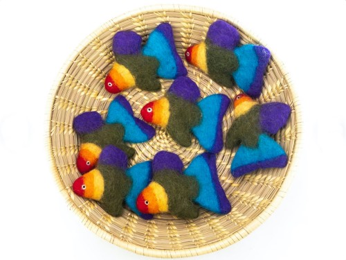 9cm Colorful Handmade Felt Fish Toy