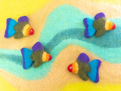 9cm Colorful Handmade Felt Fish
