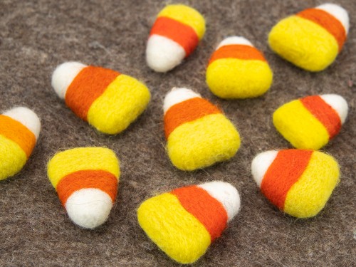 5cm Handmade Wool Felt Candy Corn