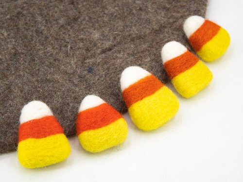5cm Felt Candy Corn - Felt and Yarn