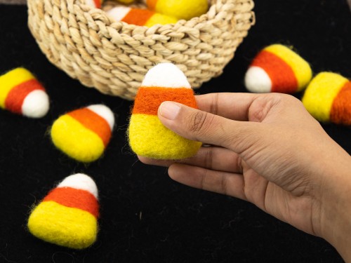 5cm Handmade Wool Felt Candy Corn