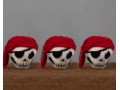 4cm Red Felt Headband Skull