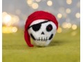 4cm Red Felt Headband Skull