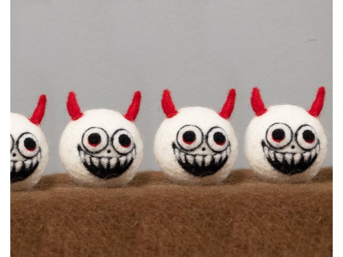 Four 6cm Devil Spooky Monster