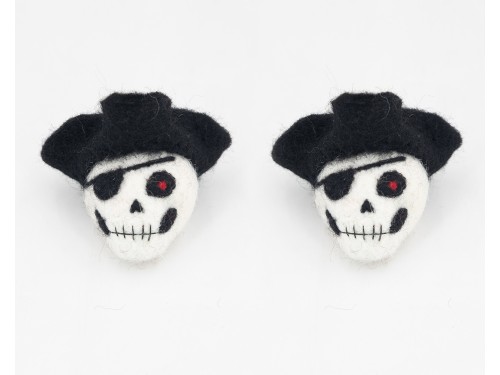 6cm Needle Felted Pirate Skull