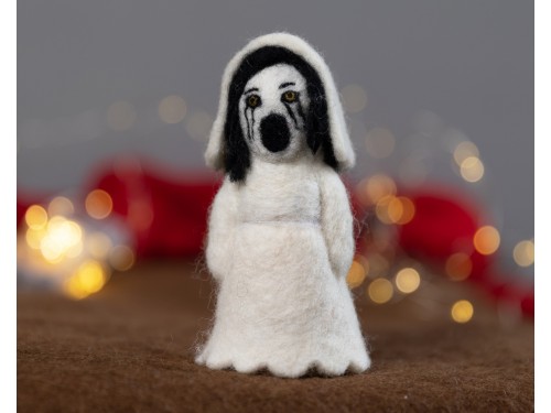 13cm Spooky Felt Haunted Bride Ghost