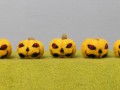4cm Needle Felted Creepy Pumpkin