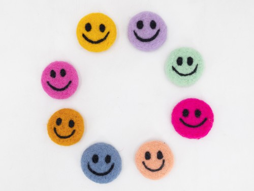 5cm Felt Smiley Emoji