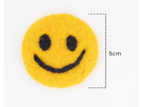 5cm Felt Smiley Emoji