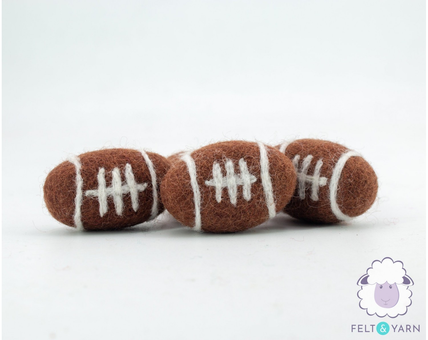 6cm Needle Felted Rugby Ball