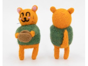Felt Orange Cat Carrying...