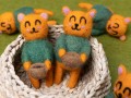 Felt Orange Cat Carrying Easter Basket