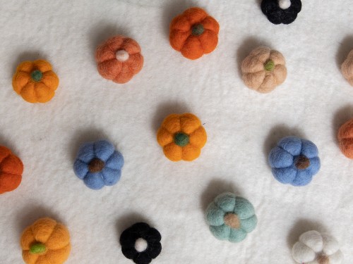 4cm Felt Halloween Pumpkin