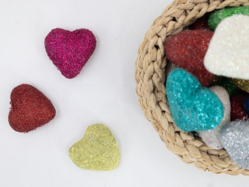 5cm Glitter Felt Heart