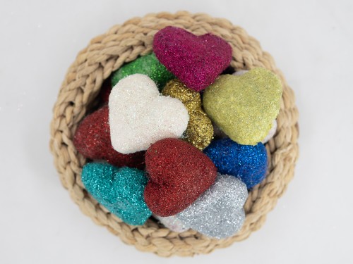 5cm Glitter Felt Heart