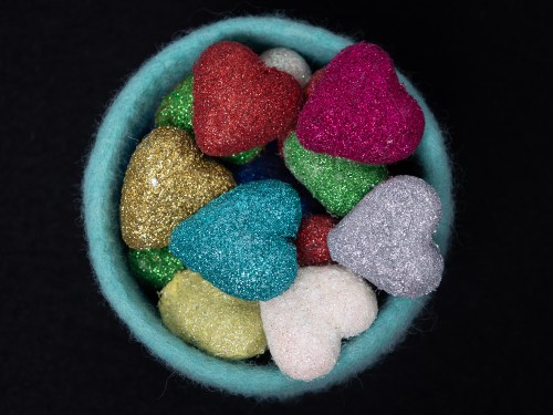5cm Glitter Felt Heart