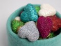 5cm Glitter Felt Heart