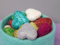5cm Glitter Felt Heart