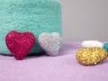 5cm Glitter Felt Heart