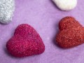 5cm Glitter Felt Heart