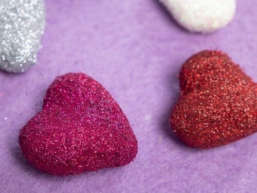 5cm Glitter Felt Heart