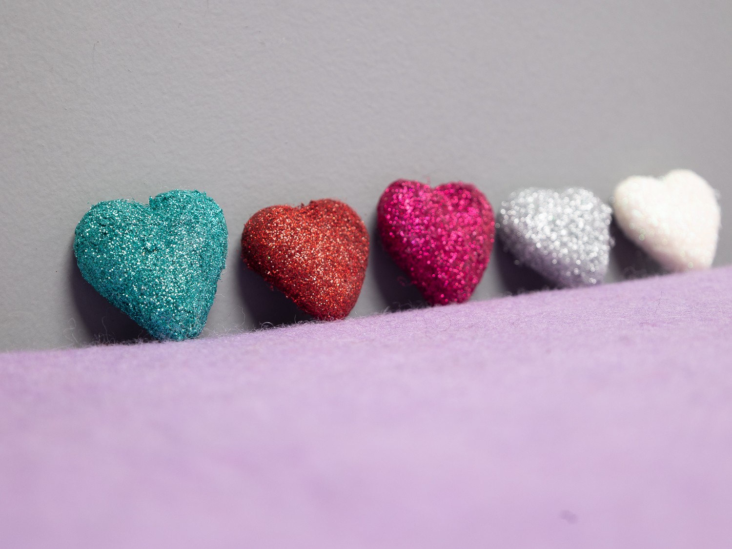 4-5cm Multicolor Felt Heart