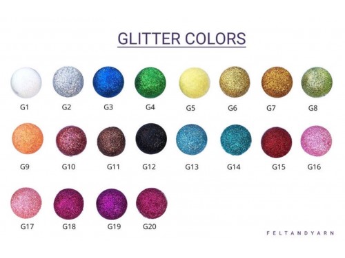 5cm Glitter Felt Star