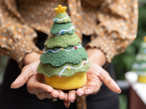 6.5x7.5cm Mini Felt Storage Basket Desk Decor