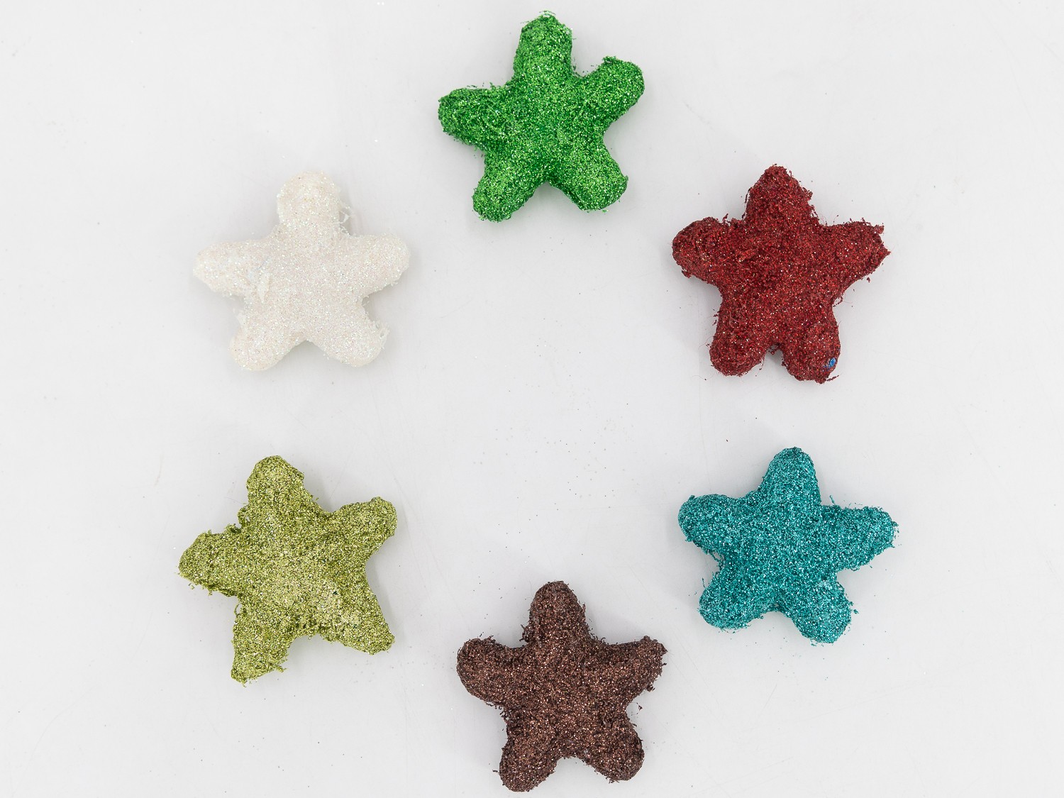 4-5cm Colorful Felted Stars for Xmas & Valentine - Felt & Yarn