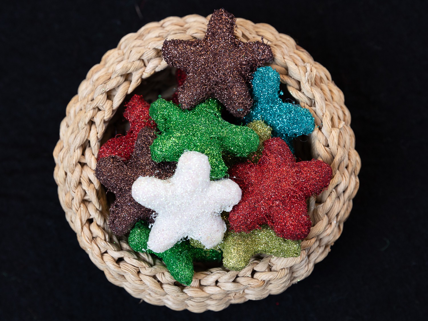 4-5cm Colorful Felted Stars for Xmas & Valentine - Felt & Yarn