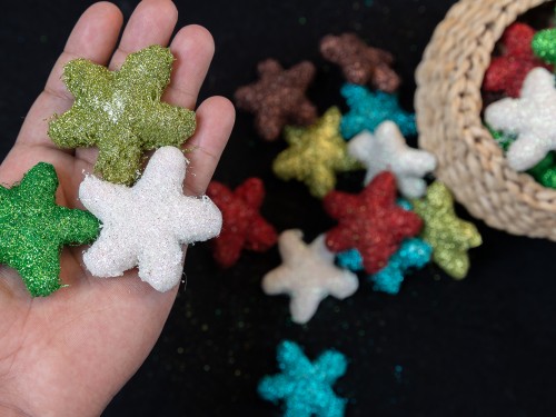 5cm Glitter Felt Star